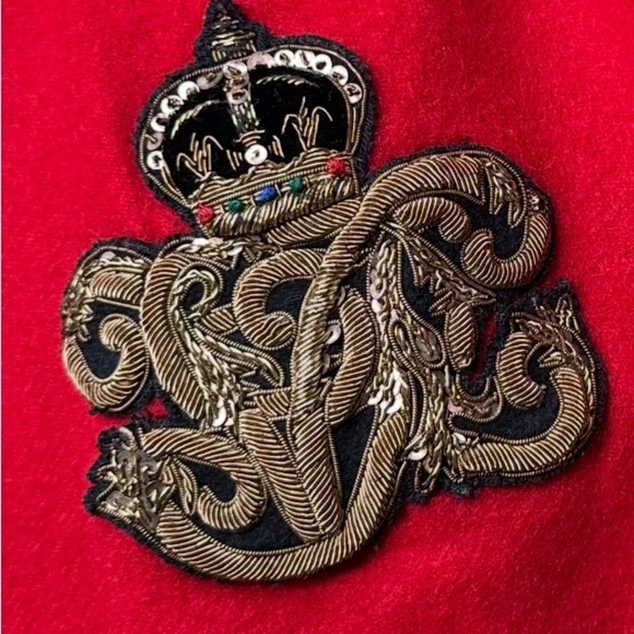 Ralph Lauren Collection Fall 2008 Scarlet Red Cashmere Bullion Crest Scarf - Picture 16 of 16